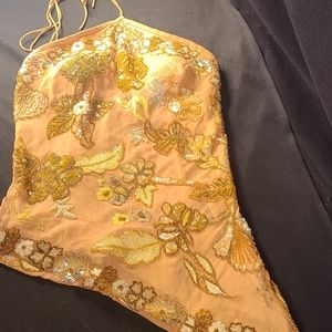 Vintage Scala Beautiful Asymmetrical Beaded Silk